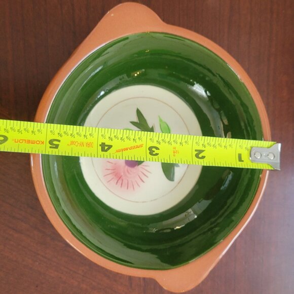 Stangl Pottery Bowl Pink Thisle Green Interior 5" Diameter Vintage - Picture 5 of 5